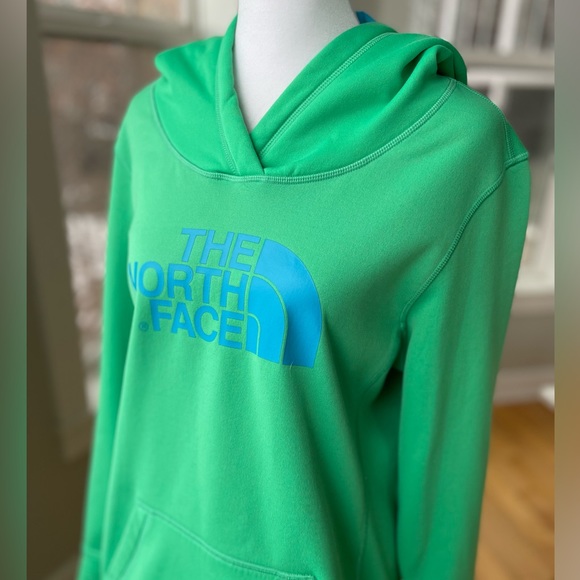 The North Face Green Blue Fleece Lined Hoodie Size Women’s Large - Picture 6 of 10